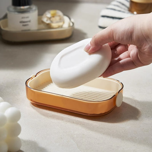 Large Double-Layer Ceramic Soap Holder | Tidvaro