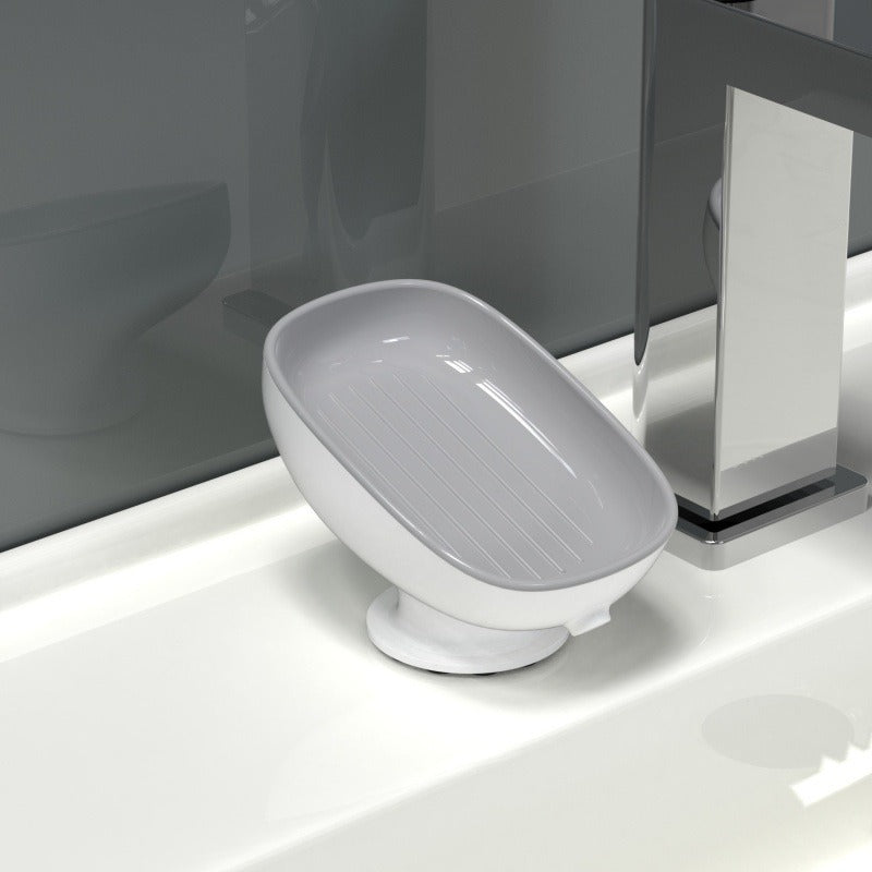Suction-Mount Draining Soap Box | Tidvaro